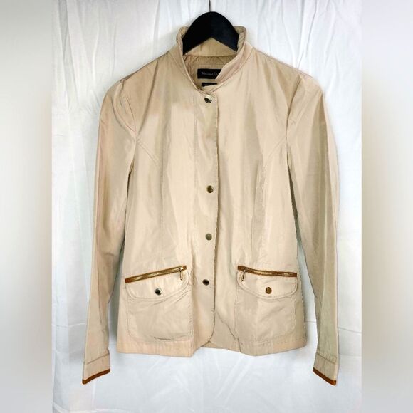 Massimo Dutti women's beige zipper jacket size small - Picture 10 of 15